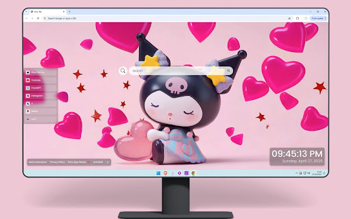 Kuromi Love Live Wallpaper screenshot
