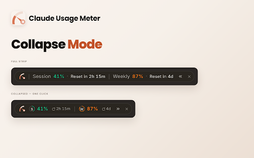 Claude Usage Meter screenshot