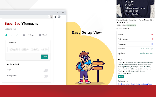 Super Spy HeyEtsy.com Web Extension screenshot