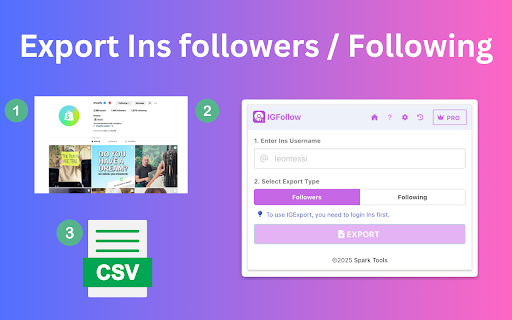 IGFollow - Follower Export Tool for Ins screenshot