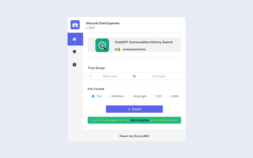 Discord Chat Exporter - DiscordKit screenshot