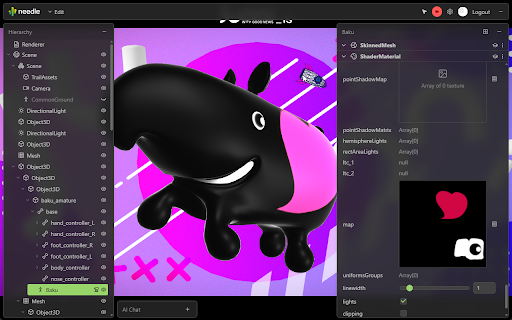 Needle Inspector — DevTools & MCP for three.js screenshot