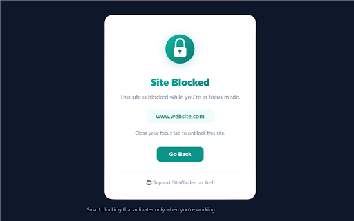 SiteWarden — Smart Website Blocker screenshot