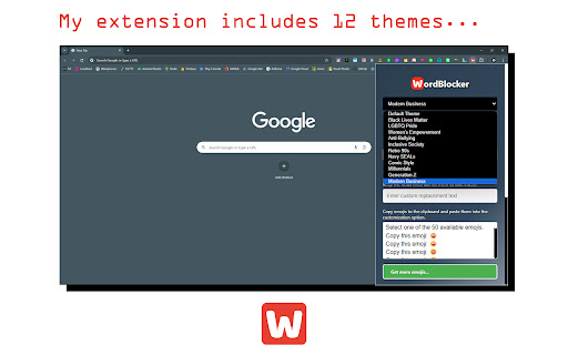 WordBlocker screenshot