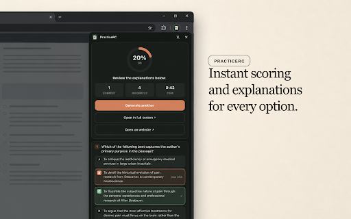 PracticeRC — CAT & GMAT Reading Comprehension (RC) Practice Tests screenshot