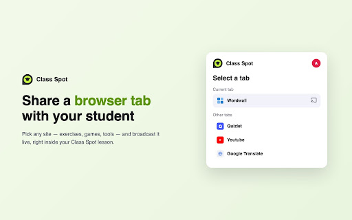 Class Spot — Shared Tab Control screenshot