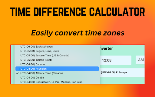 Time Difference Calculator screenshot