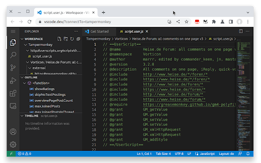 Tampermonkey Editors screenshot