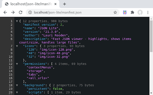 JSON Lite screenshot