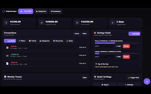 HelpMeBudget screenshot
