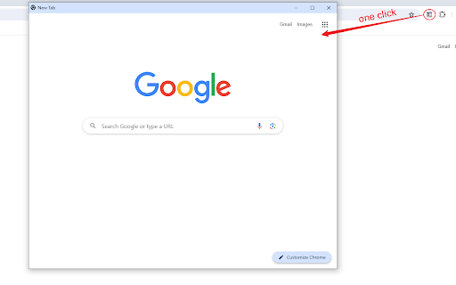 Tab To Popup Window screenshot