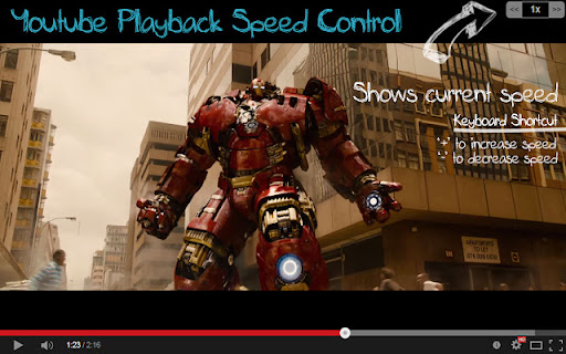 Just Youtube Playback Speed Control screenshot