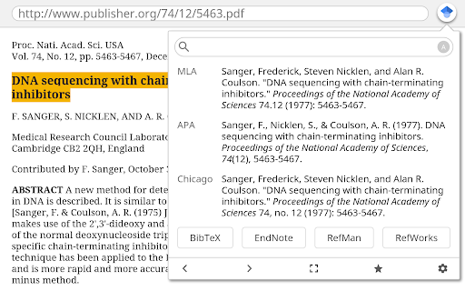 Google Scholar Button screenshot