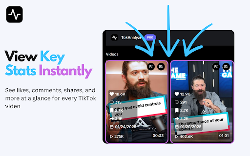 TikTok Analytics Tool – Profile Analyzer & Sorter by TokAnalyzr screenshot