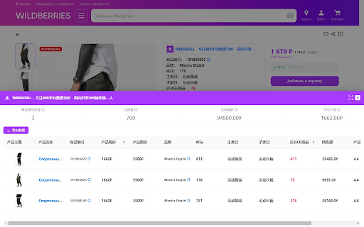 WBBIGSELL - 专注WB平台数据分析 - 国内开发WB插件第一人 screenshot