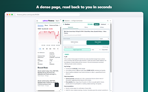 ReadLens — AI Page Summarizer screenshot