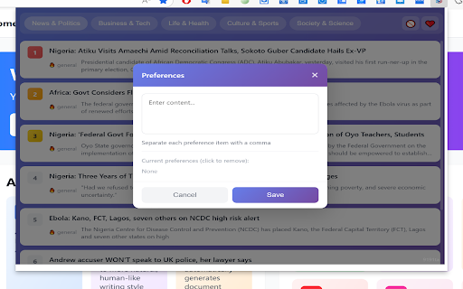 News Feed screenshot