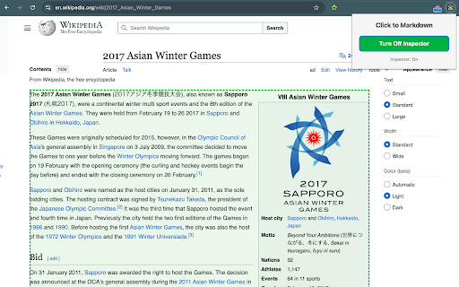 Click to Markdown screenshot