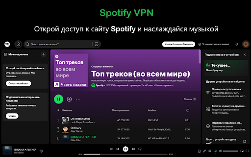Spotify VPN - открой доступ к Spotify как раньше screenshot