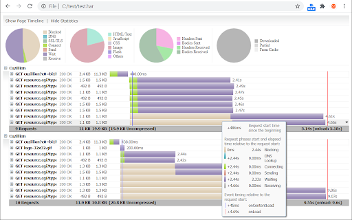 HAR/JSON viewer screenshot