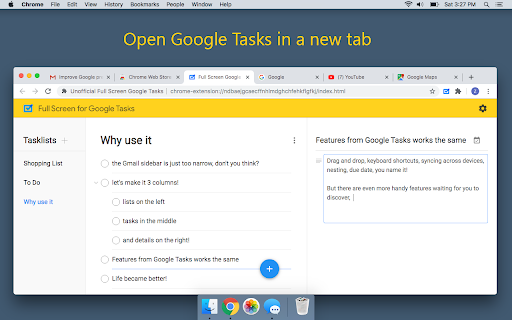 Full Screen for Google Tasks screenshot