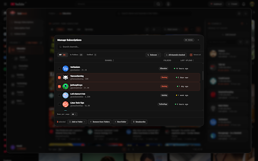 SubDeck: YouTube Subscription Manager screenshot