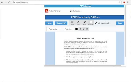 PDF editor online screenshot