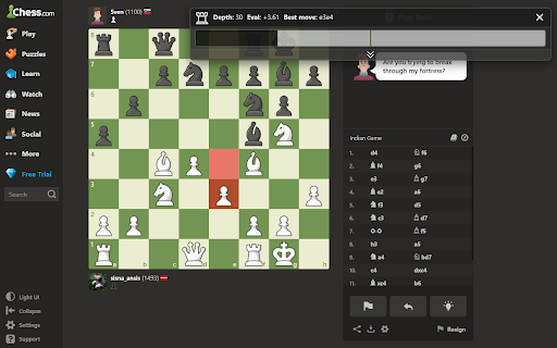 Chess Eval Extension screenshot