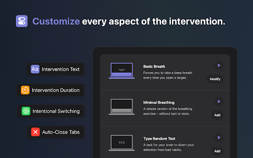 one sec | Website Blocker, Screen Time, Digital Detox, ADHD, Block Websites screenshot