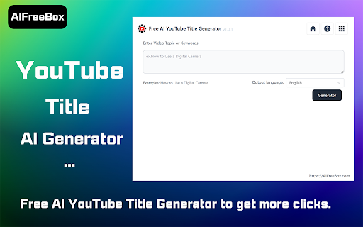 Free AI Youtube Title Generator: AIFreeBox screenshot