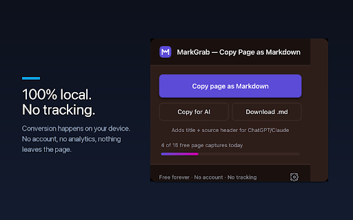 MarkGrab — Copy Page as Markdown screenshot