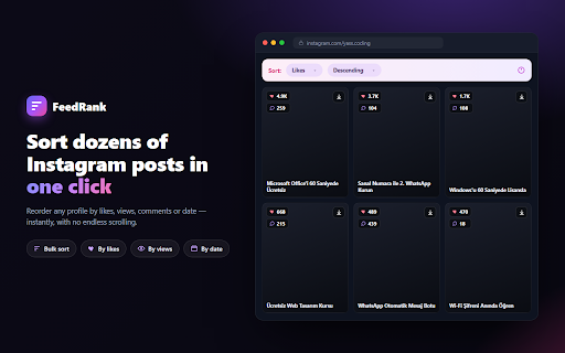 FeedRank – Instagram & TikTok Feed Sorter screenshot