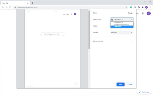 Dispatcher Paragon Chrome Print screenshot