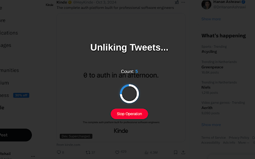Mass Tweet Deletions & more | TweetStorm.ai screenshot