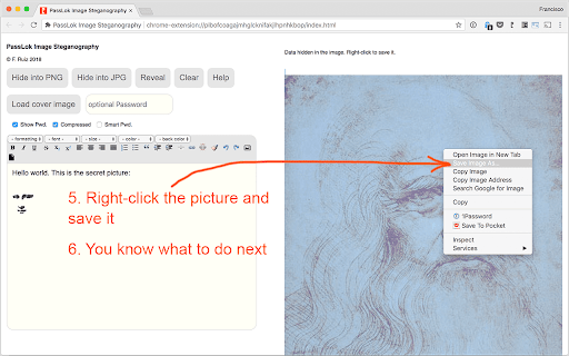 PassLok Image Steganography screenshot
