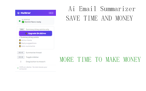 MailBrief – AI Email Summarizer screenshot