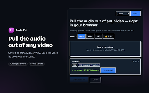 Extract Audio from Video to MP3 | AudioFit screenshot