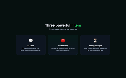WhatsApp Filter – Show Only Unread Chats screenshot