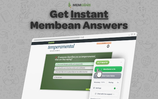 MemGenie — #1 Membean Hack: Auto Answer Bot, Quiz Solver & Answers screenshot