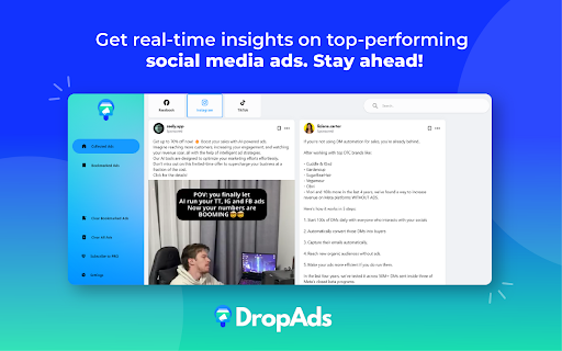 DropAds - Facebook Ad Finder & AdSpy Tool screenshot