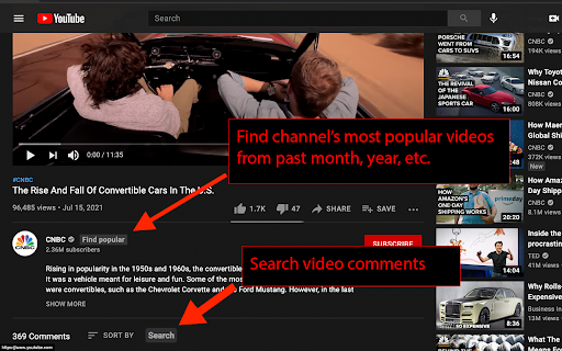 Search Youtube Comments and Channels screenshot
