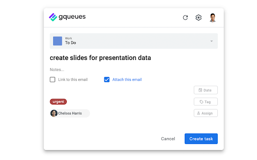 GQueues for Gmail screenshot