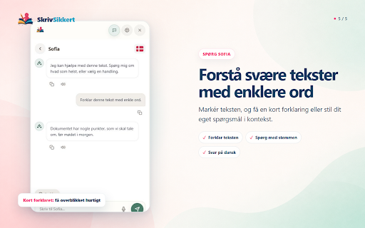 SkrivSikkert - Prisvindende læse- og skrivehjælp screenshot