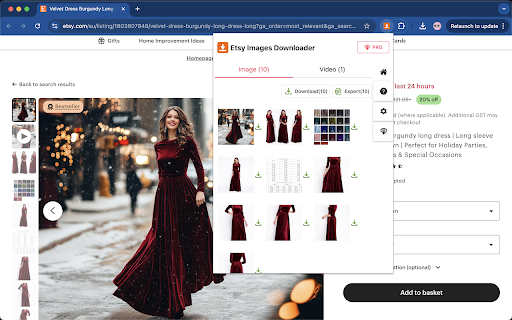 Etsy Images Downloader - Download HD Images & Videos screenshot