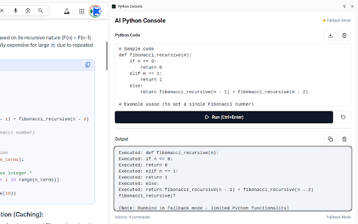 Python Console by AI Muse (Beta) screenshot
