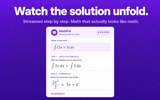 MathPal - AI Math Solver Extension screenshot