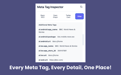 Easy Meta Tag Inspector screenshot