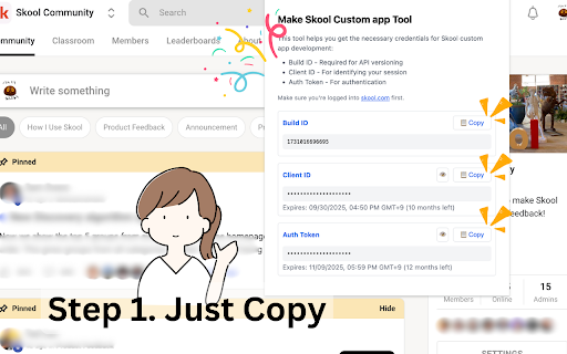 Make Skool Auth Helper screenshot