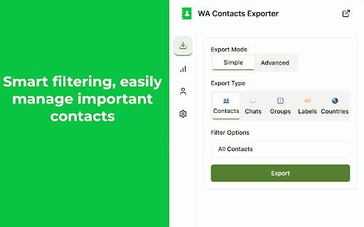 WhatsApp Contacts Exporter - ExtBoost screenshot