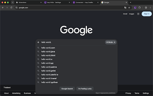 Imp Write screenshot